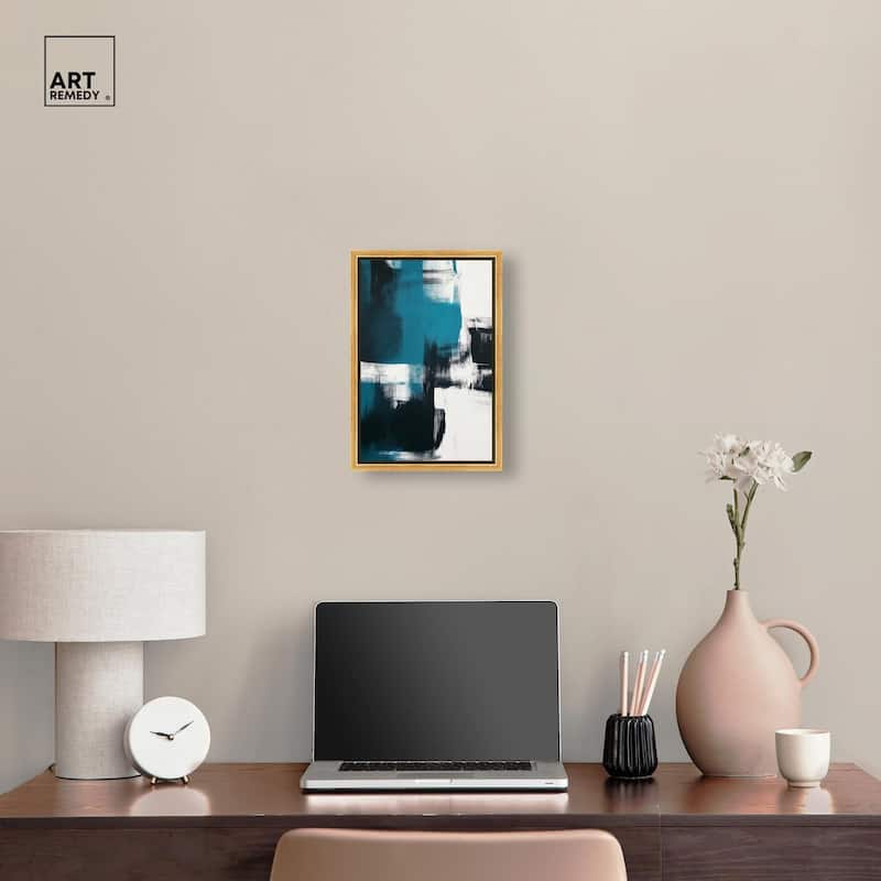 Weight of Teal Canvas by Art Remedy
