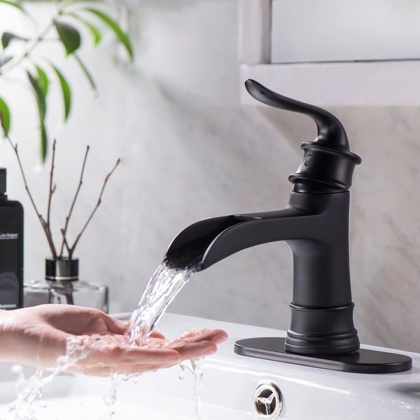 Bathroom Lavatory Vanity Vessel Sink Faucet-Chrome Tall Spout Deck Mount Bathtub 