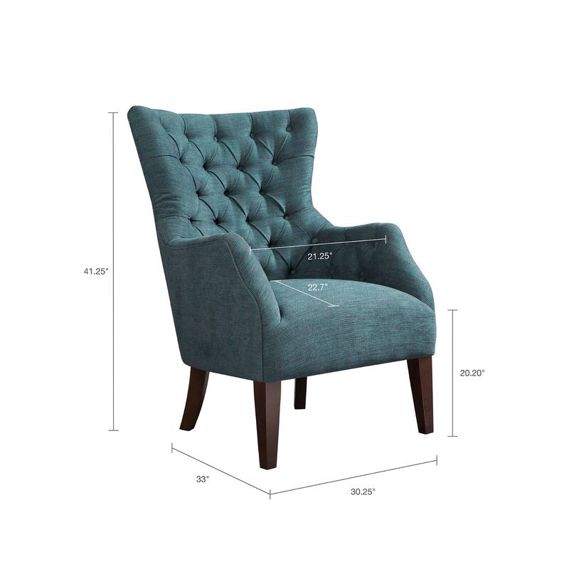 Hannah Modern Button Tufted Wingback Chair