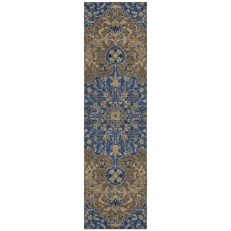 Machine Washable Indoor/ Outdoor Traditional Savannah Chantille Rug