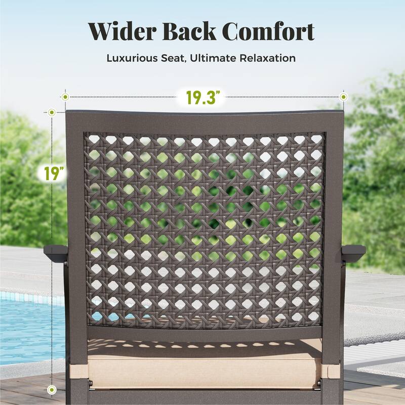 5-piece Outdoor E-coated Patio Dining Set with Stackable Chairs