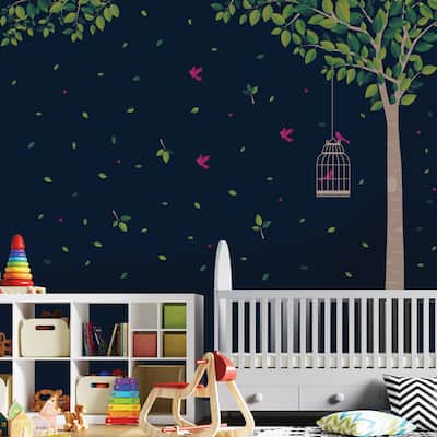Walplus Huge Green Tree Peel and Stick Wall Sticker Wall Decal Home Decor