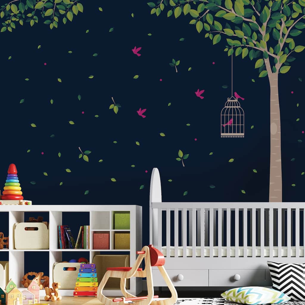Walplus Huge Green Tree Peel and Stick Wall Sticker Wall Decal Home Decor