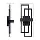 preview thumbnail 12 of 33, Modern Geometric Matte Black LED Flush Mount Wall Sconce Set of 2 or 1