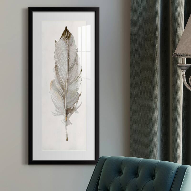 Neutral Feather II-Premium Gallery Framed Print
