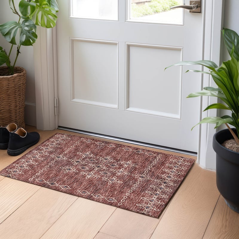 Premium Washable Super Soft Boho Medallion Mayfield Rug - Canyon - 1' 8" x 2' 6" - Rectangle