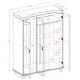 preview thumbnail 4 of 43, Palace Imports 100% Solid Wood Kyle 3-Door Wardrobe Armoire with Raised Panel or Mirrored Doors