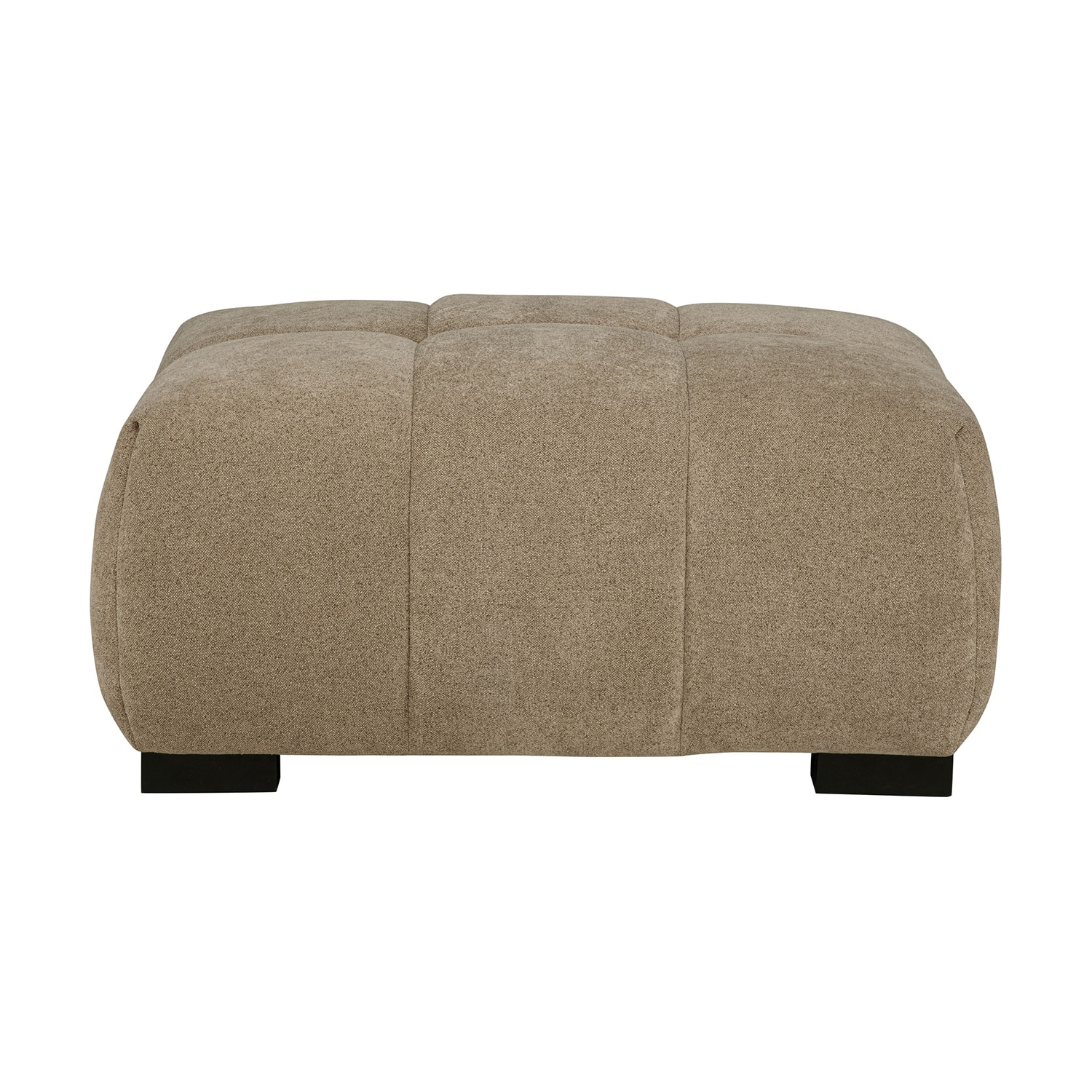 Upholstered Rectangular Ottoman with Tufted Cushion