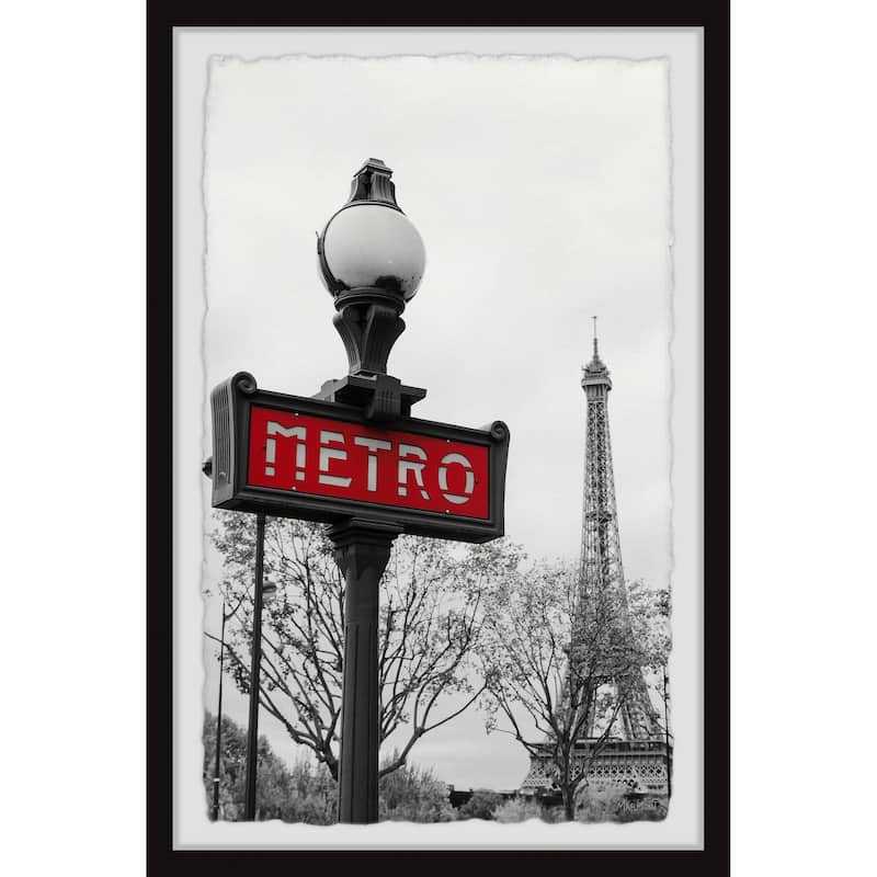 'Paris Metro Subway' Framed Painting Print