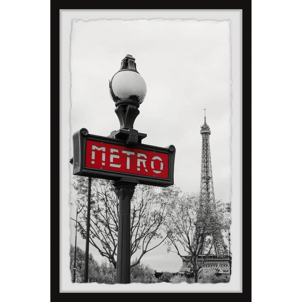 'Paris Metro Subway' Framed Painting Print