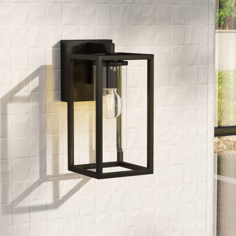 1-Light Outdoor Wall Lights, Outdoor Wall Lantern with Glass Shade