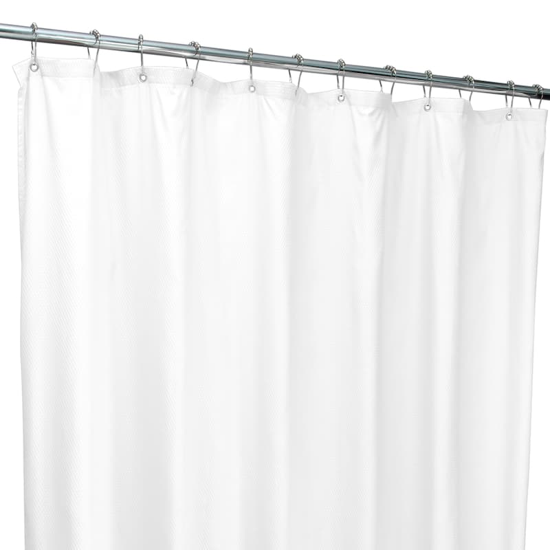 Bath Bliss Microfiber Soft Touch Diamond Design Shower Curtain Liner in Charcoal
