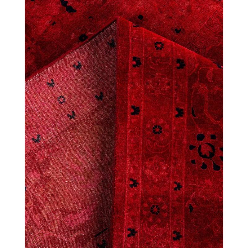 Contemporary Overdyed Wool Hand Knotted Area Rug - 9' 1" x 11' 10"