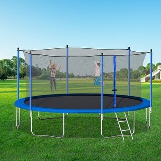 14FT Heavy Duty Trampoline, Safety Enclosure Net,286lb Weight Capacity