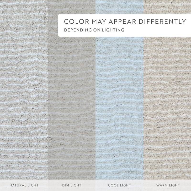 Becky Cameron 100% Cotton Pinstripe Patterned Bath Mat