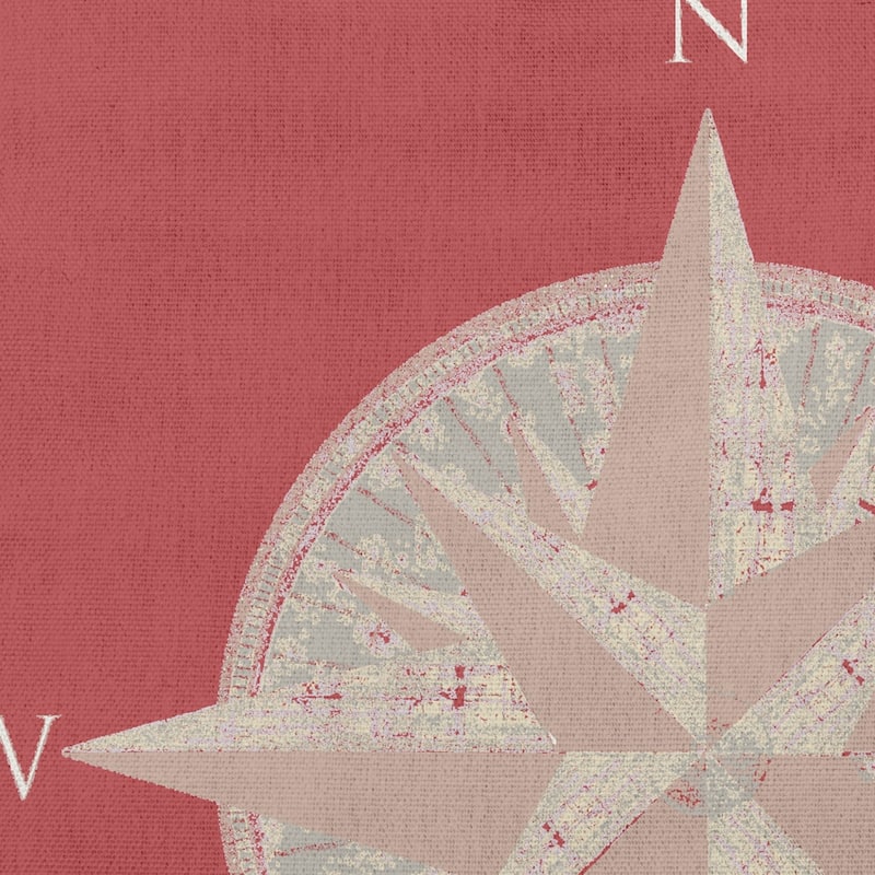 Compass Nautical Decorative Indoor Pillow