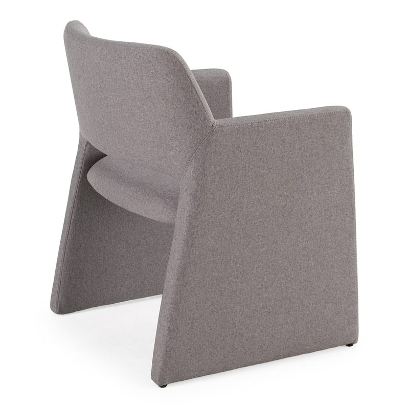 Lasara Modern Grey Fabric Dining Chair