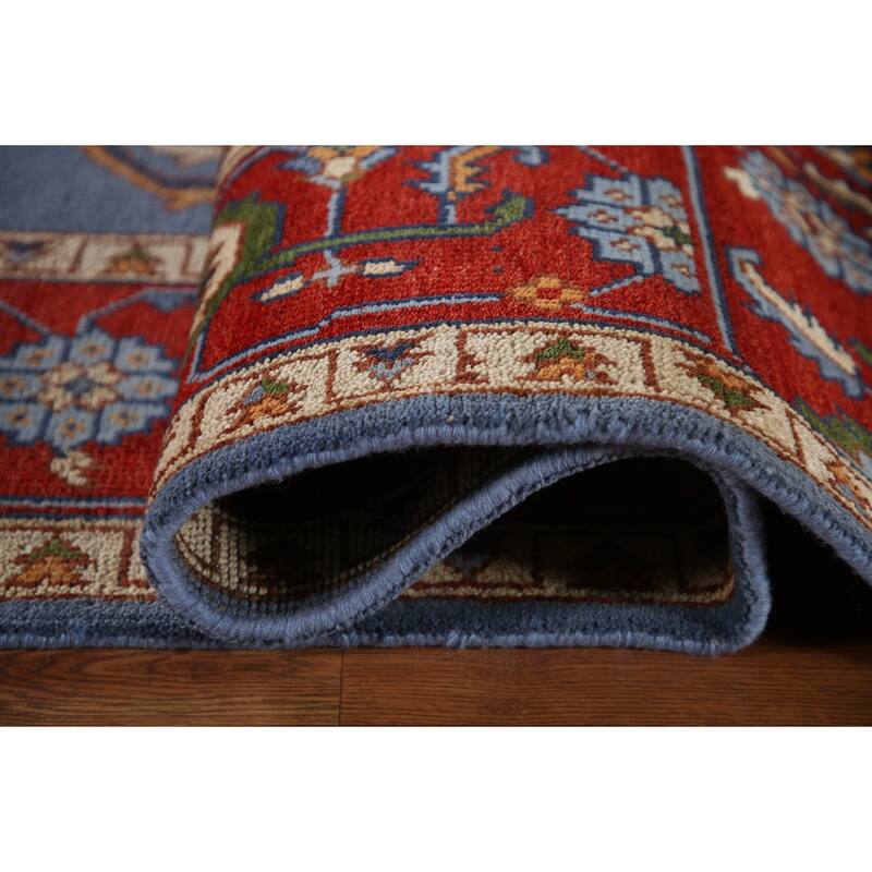 Blue Heriz Serapi Area Rug Hand-Knotted Wool Carpet - 8'9"x 11'11"