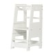 preview thumbnail 1 of 5, Toddler Standing Tower for Kitchen, Step Stool for Kid's Adjustable Height Learning Stool, Removable Anti-Drop Safety Rail Stool White
