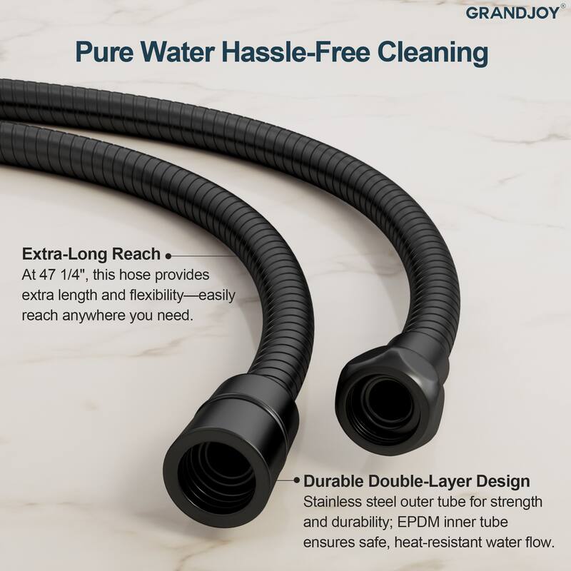 GRANDJOY Bathroom Handheld Bidet Attachment for Personal Hygiene, Pet Washing, and Cloth Diaper Rinsing