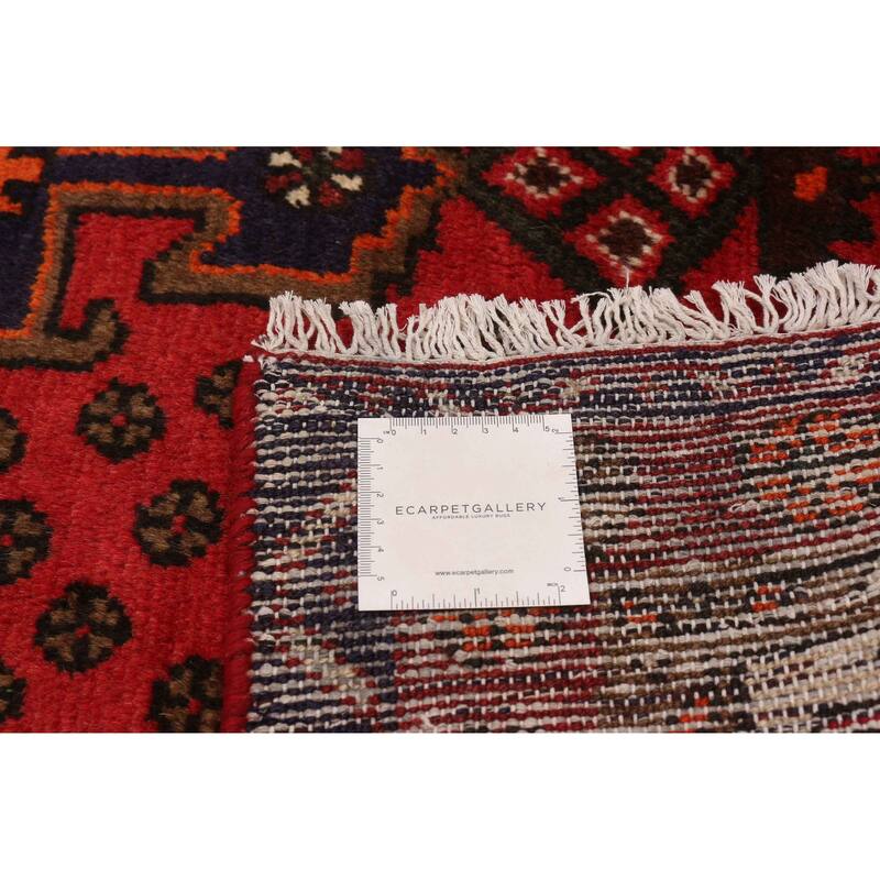 ECARPETGALLERY Hand-knotted Andelz Red Wool Rug - 3'5 x 4'11