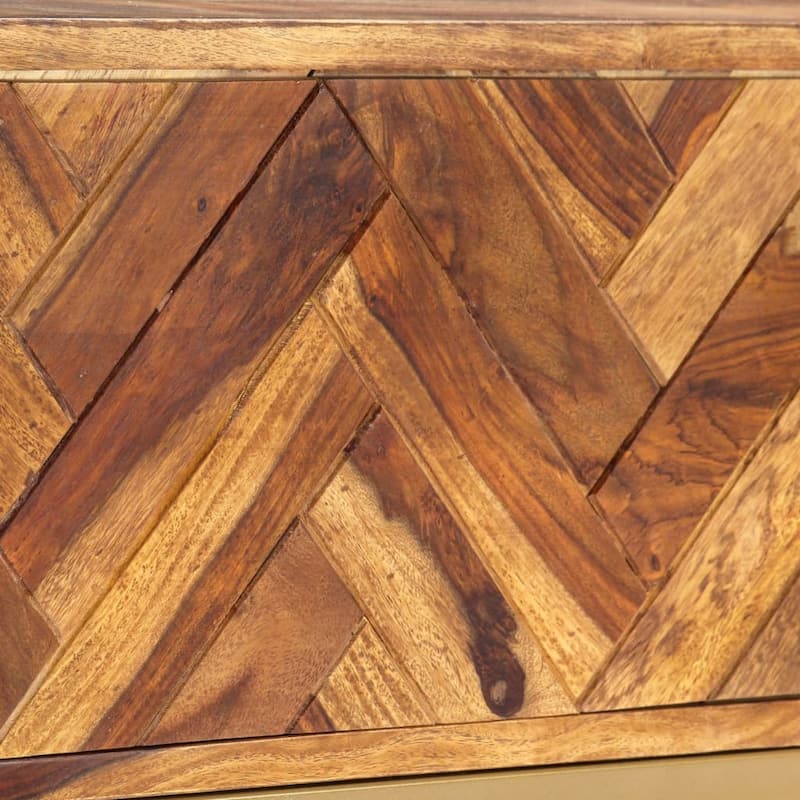 vidaXL TV Stand 55.1"x11.8"x17.7" Solid Wood Sheesham