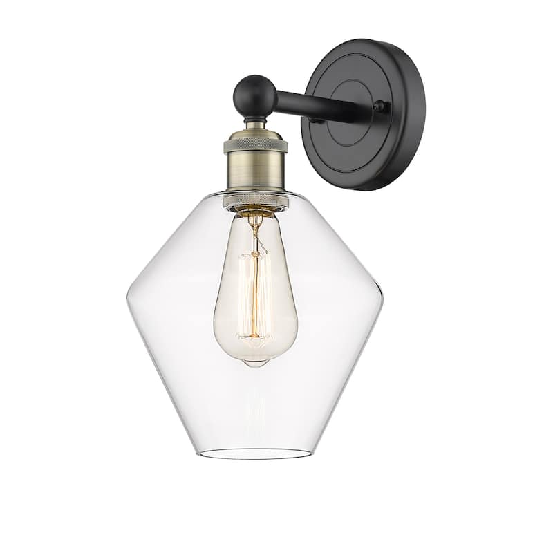 Innovations Lighting 616-1W-14-8 Cindyrella Sconce Cindyrella 14" Tall - Black Antique Brass / Clear