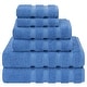 preview thumbnail 19 of 19, American Soft Linen Luxury 6 Piece Towel Set, 2 Bath Towels 2 Hand Towels 2 Washcloths, 100% Cotton Turkish Towels for Bathroom Electric Blue