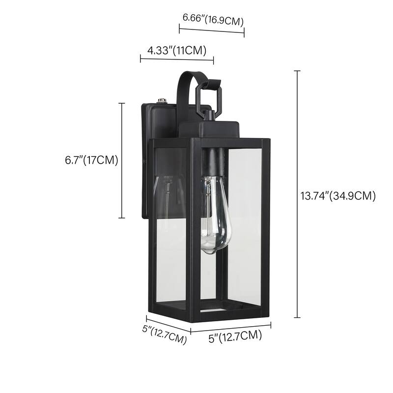 Dusk to Dawn Waterproof Wall Sconce Light Fixture for Porch