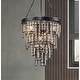 preview thumbnail 1 of 9, 6-Light Modern Contemporary Antique Black Crystal Chandelier - 25.6"H x 15.7"W x 15.7"D