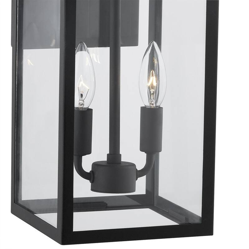 KAWOTI Traditional Dusk to Dawn Outdoor Lantern Wall Sconce - W8.25" x H19.75" x D9.5"