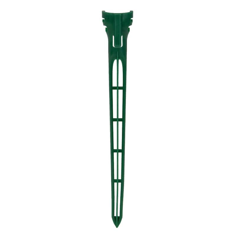 Set of 100 Green 2-in-1 Christmas Decors Tie Down Light Stakes- 7.5"