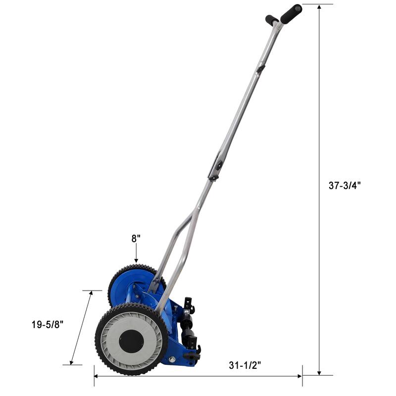14" Push Reel Lawn Mower with 5-Blade Reel