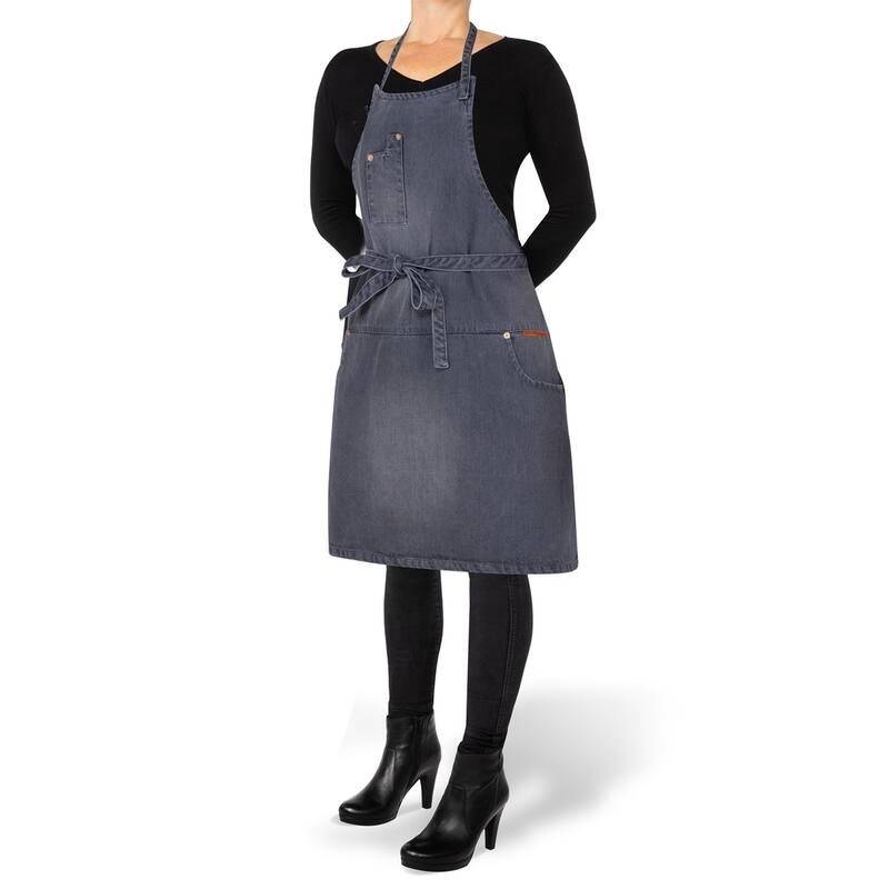 5 Pocket Apron - Slim Fit Washed Grey