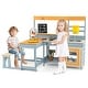 preview thumbnail 4 of 6, Kids Play Kitchen with Storage and Picnic Table Bench Set - 59" x 28" x 39"