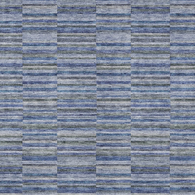 HomeRoots Striped Transitional Rectangle Outdoor Rug