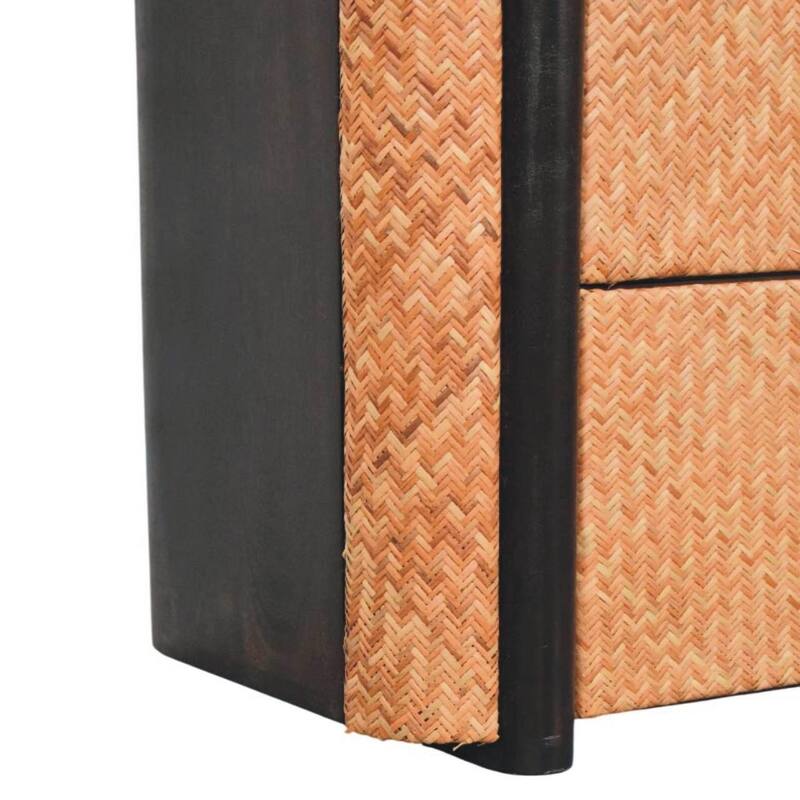 Artisan Furniture Solid Wood Havana Weave 3 Drawer Chest, Brown