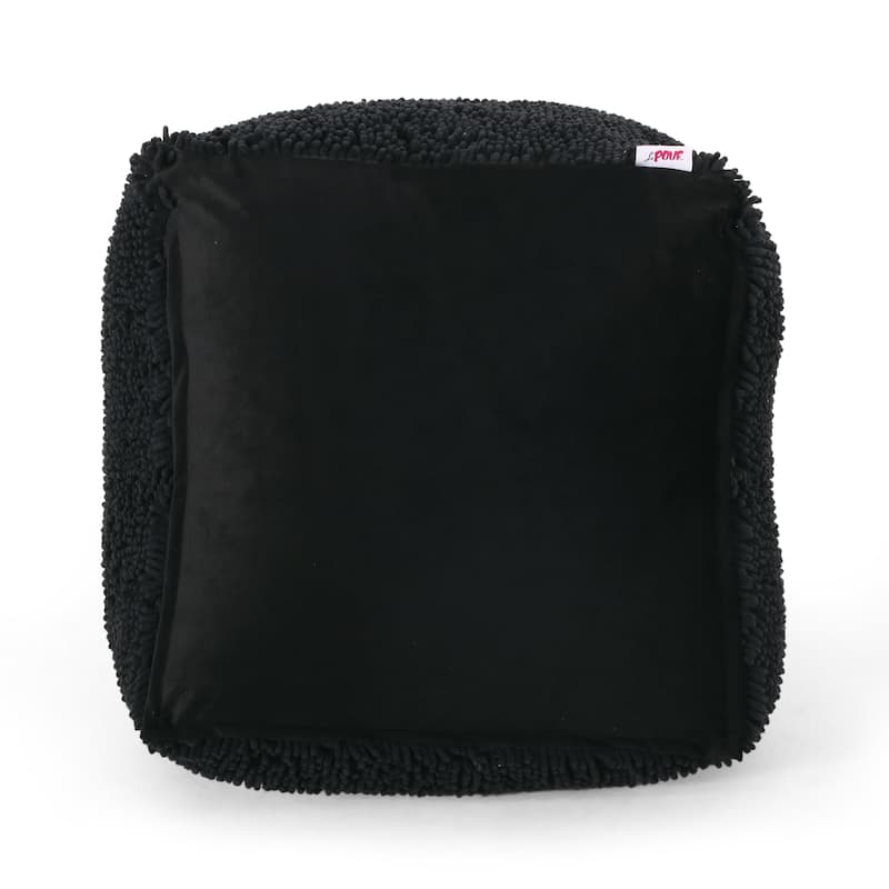Moloney Modern Microfiber Chenille Pouf by Christopher Knight Home