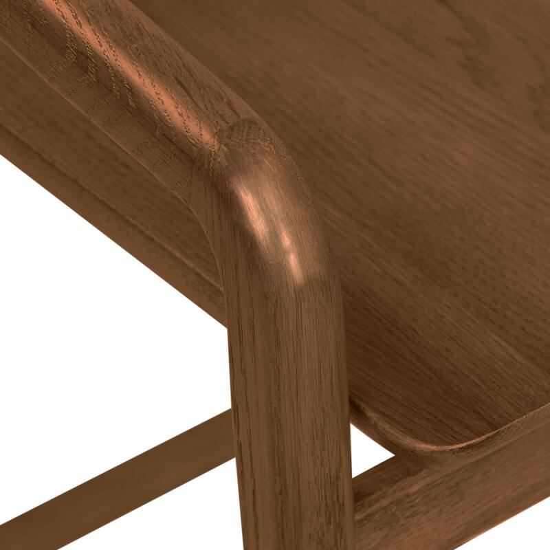 Poly & Bark Yokohama Counter Stool in Black - Solid Oak Wood