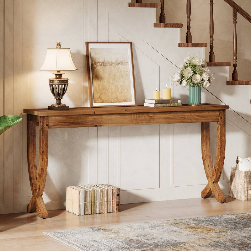 Solid Wood Console Table, Entryway Sofa Table, Living Room Hallway Entrance Foyer Accent Side Table
