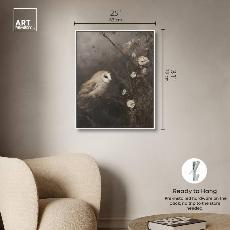 Owl in the Shadows I Canvas by Art Remedy
