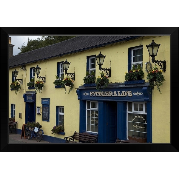 "Fitzgeralds Bar in Avoca Village, A.K.A. Ballykissangel, County Wicklow, Ireland" Black Framed Print