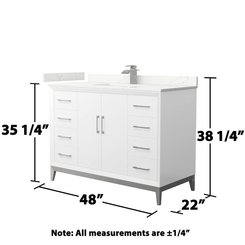 Wyndham Collection WCH818148S-QTZ-UNSMXX Amici 48" Free Standing