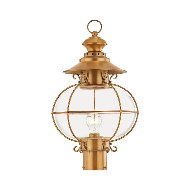 Livex Lighting Harbor 1 Light Outdoor Post Light - Flemish Brass