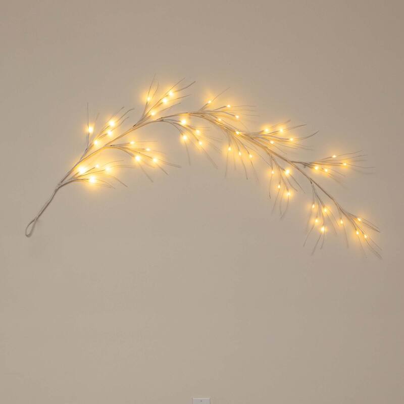 Pre-Lit Birch Artificial Christmas Garland - 6' x 14" - Warm White Lights