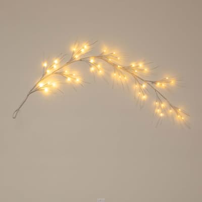 Pre-Lit Birch Artificial Christmas Garland - 6' x 14" - Warm White Lights