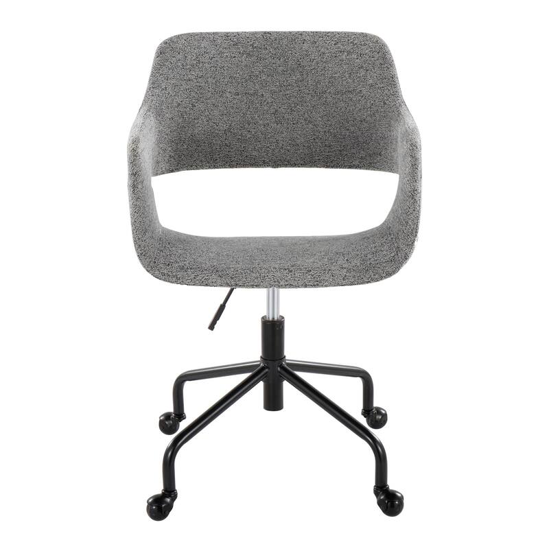 Carson Carrington Vallen Adjustable Office Chair with 4-Star Base - Grey Fabric/Black Metal