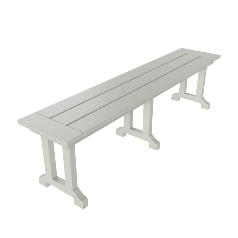 Laguna Hdpe All Weather Outdoor Patio 65" Bench