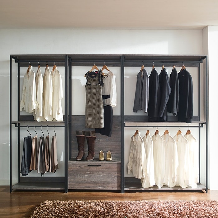 Iron 6 Hooks Storage Shelf Wardrobe Cabinet Metal Under Shelves