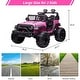 preview thumbnail 12 of 17, 24V Kids Ride Toy 2 Seats Battery Powered Electric Truck with Remote Control - 38.6"W x 49.6"L x 34.6"H